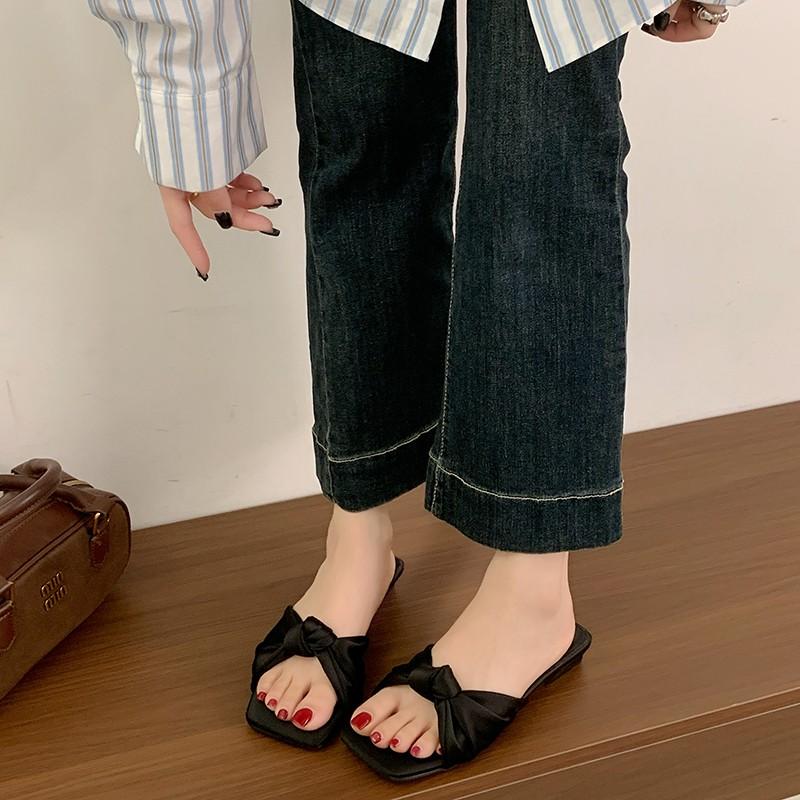 

Мода 2025 Лето Мода Простые Женские Туфли на Высоком Каблуке Однотонные Удобные Повседневные ШлепанцыМода 35 чёрный