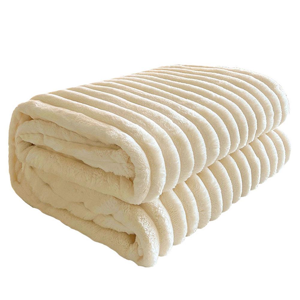 

Мягкое фланелевое одеяло, утолщенное зимнее пушистое одеяло, однотонное простое покрывало, фланелевое флисовое одеяло для дивана-кровати 100x150cm бежевый