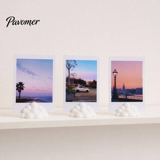 Office Desk Photo Holder 5Pcs 3D Printed Stand, Decorative Display Rack, Lovely Cloud Shape Picture Small Easel for Photos Leaf Artwork Hand Paintings
