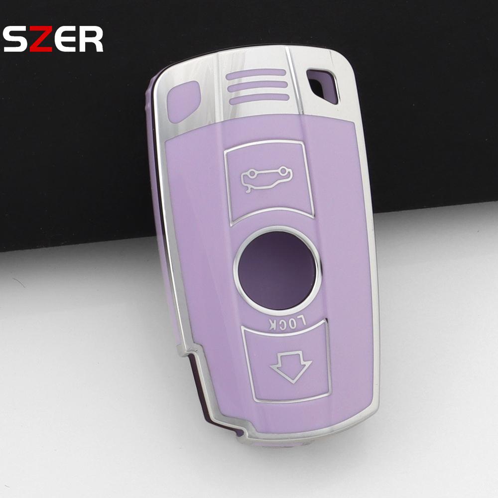 For Bmw E90 E60 E70 E87 3 5 6 Series M3 M5 X1 X5 X6 Z4 E71 E72 E88 E89 E91 E92 Fashion Tpu Car Key Case Cover Protector Keychain