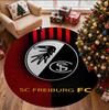 SC Freiburg Pattern Round Rug, Indoor/Outdoor Mat, for Picnic, Gameroom, Bedroom, Office, Living Room, Home Decor Carpet, Birthday Gift