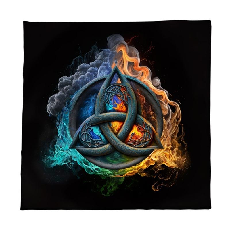 Mystical Tarots Spread Cloth Luxurious Velvets Fabric Artwork Machine Washable Tarots Accessories 50x50cm