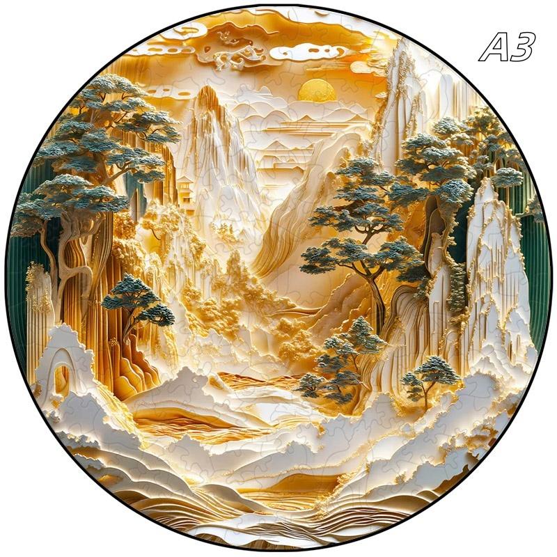 Non-Toxic Interactive 3D Cave Jurassic Animal Wooden Puzzle Game - Educational Toy For Kids And Adults - Ideal Birthday Gift Jigsaw Puzzle