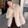 Fur Jacket Women's Light New Imitation Fox Hair Short Stand-up Collar Warm Wool Coat Cotton Coat Winter