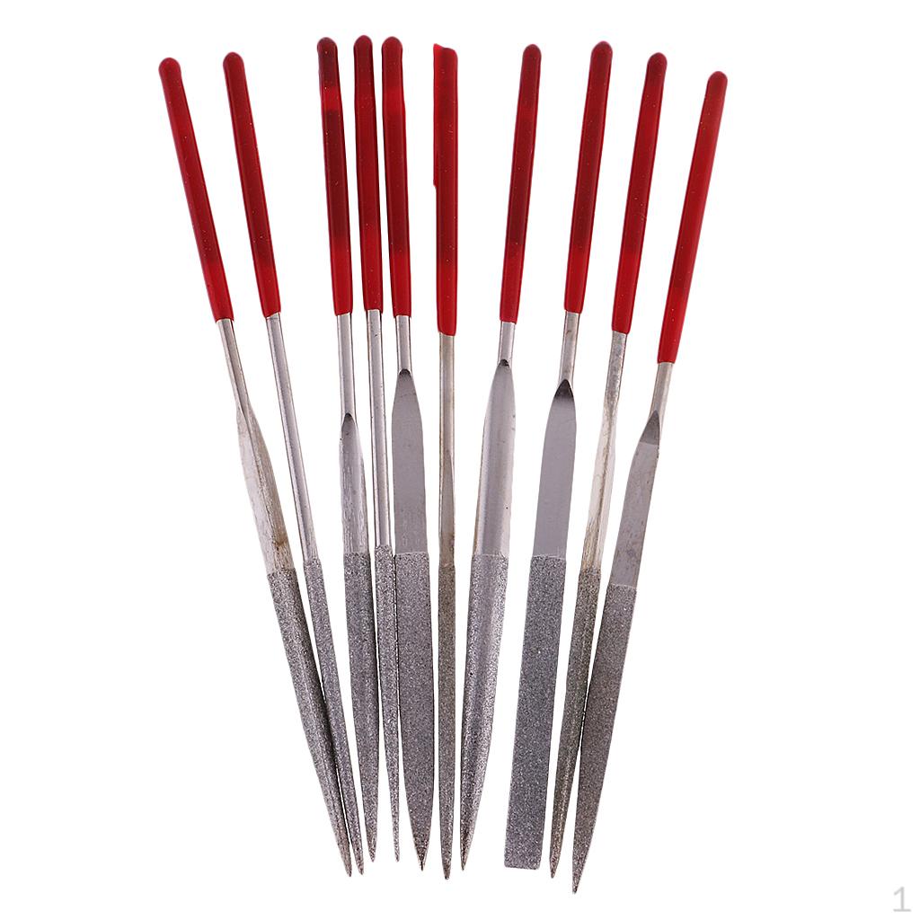 10 Pieces Electric Acoustic Guitar Parts DIY Nut Bridge Filing Set in Instrument Accessories