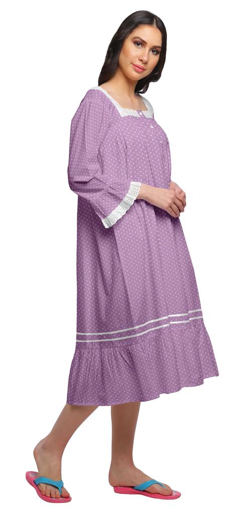 Moomaya Ausgestellte Nachtwäsche aus Baumwolle in A-Linie für Damen