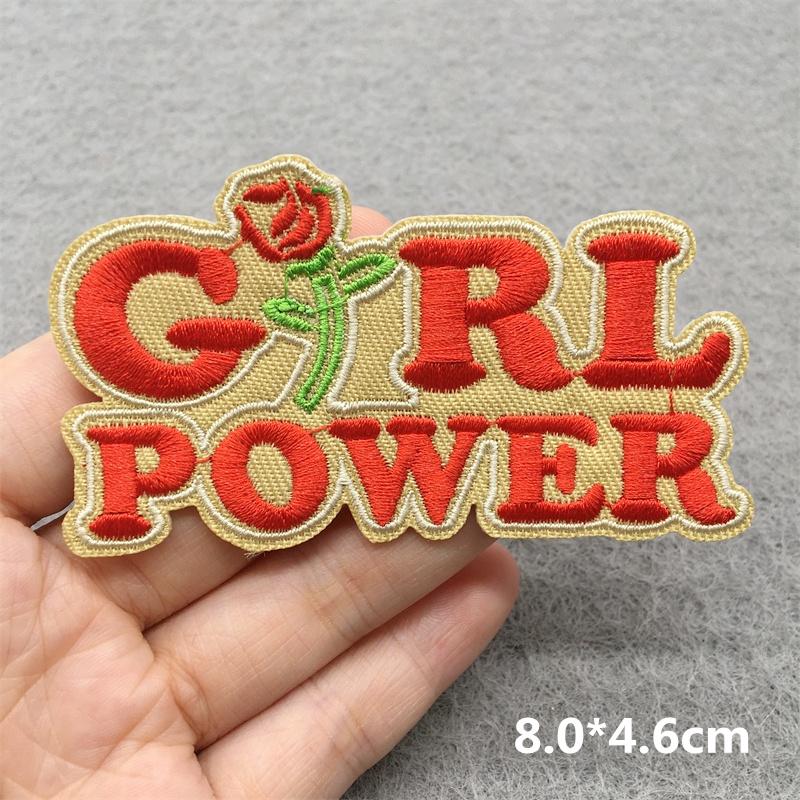 Love Nature Patch Magic Mushroom Embroidery Patches For Clothing Diy Iron-On Stickers Appliques Flowers Stripes