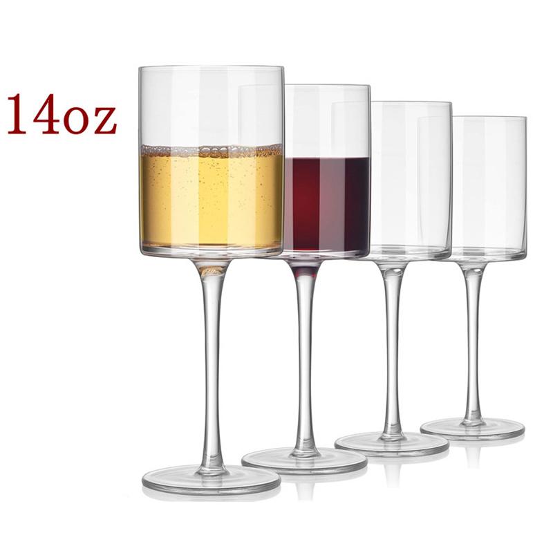 14Oz Champagne Glass Cocktail Cup Champagne Glass Red Wine Glass Plastic Cup Detachable Threaded High Footed Cup Beverage Cup