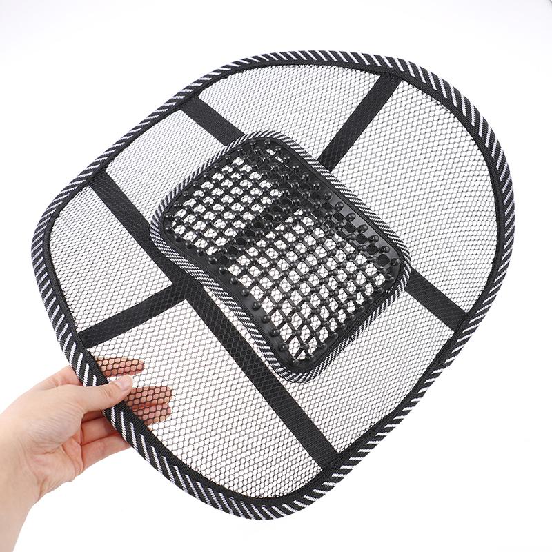 Soft Car Seat Chair Cushion Pad Black Mesh Massage Vent Mesh Back Support