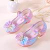 Girls Shoes New Children's Princess Single Shoes Fashion Korean Version High Heel Sequins Girls High Heel Leather Shoes