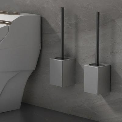 Toilettenbürste Toilettenhalter Badezimmerzubehör Kreatives Wandmontiertes Toilettenbürstenset aus Aluminiumlegierung
