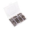 200PCS Hex Bolts Screw 304 Stainless Steel Anti Oxidation Metric Thread M4 Heavy Duty Bolts Kit with Nuts