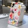 Floral Starfish Turtle Painted Clear Phone Case For Samsung Galaxy S25 S24 Ultra S23 FE S22 Plus A16 A3 6 A56 A55 A54 A53 Cover