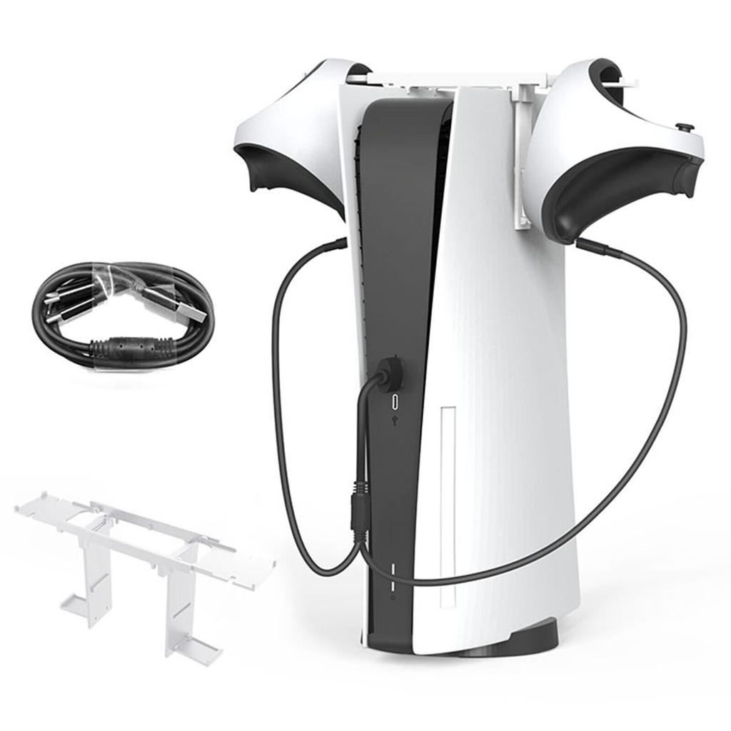 Controller Charger and Storage Bracket for PS5/PSVR2 Storage Stand/Rack Accessories, Charging Set, Type-C Cable Controller Hanger Stand