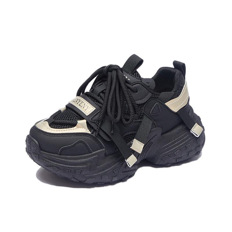 "INS Korean Women's 2025 Spring Platform Sneakers: Height-Boosting, Casual Running Shoes FB9905"