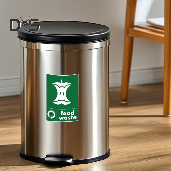 10 Adet Gıda Atığı İşaretleri Çöp Kutusu Çıkartmaları Kendinden Yapışkanlı Güçlü Yapışkanlık Su Geçirmez Çok Amaçlı Vinil Çıkartma Çıkartmaları