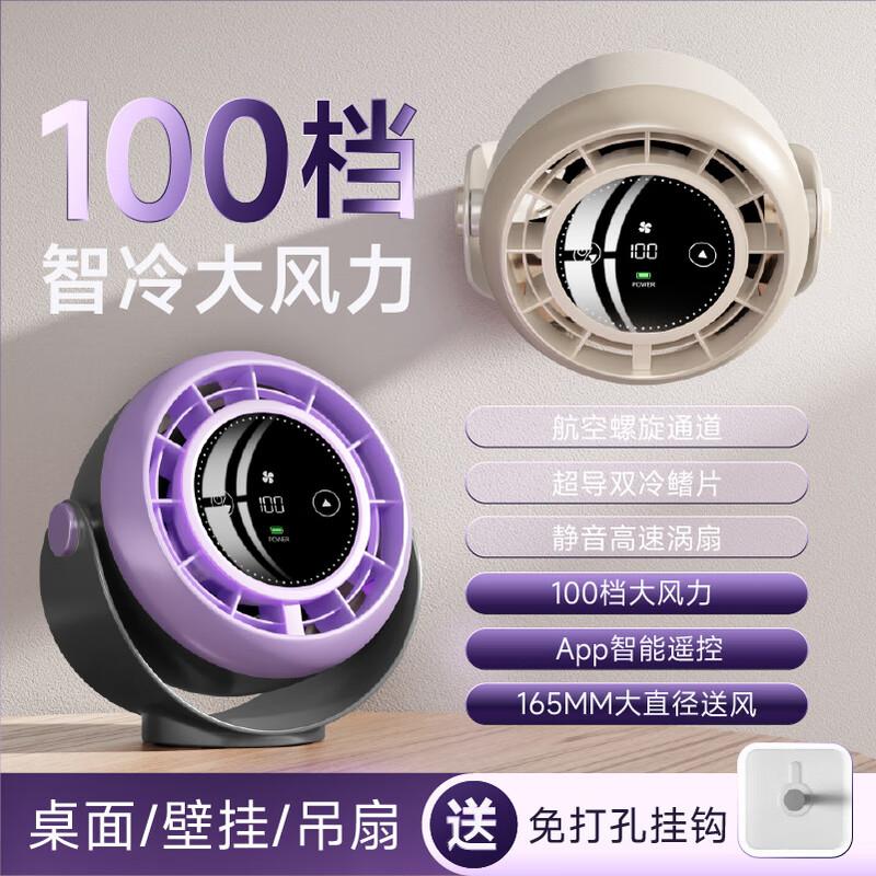 Duiban Portable USB Rechargeable Desktop & Wall-Mount Air Circulator Fan