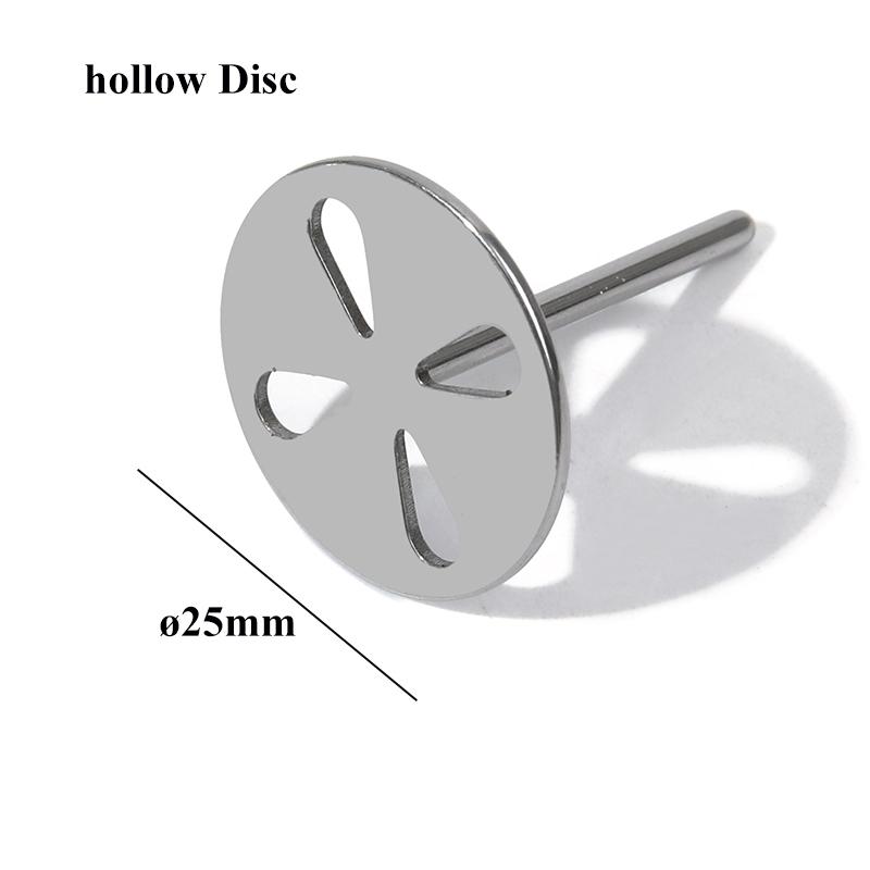 1PC Stainless Steel  3/32" Round Metal Disk Nail Drill Bits Accessories 15mm, 20mm,25mm,35mm