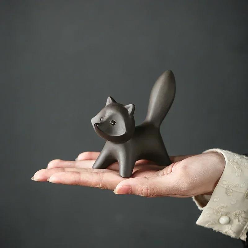 Little Fox Handmade Couple Tea Pet Purple Sand Can Raise Tea To Play Tea Set Ornaments