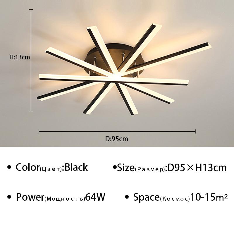 Candelabre LED Moderne Lampă de Plafon Iluminat Interior Pentru Studio Living Dormitor Lămpi Corpuri de Iluminat Negru/Alb Intrare 90-220V