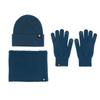 Winter warm thickened hat scarf gloves three-piece set windproof adult knitted hat