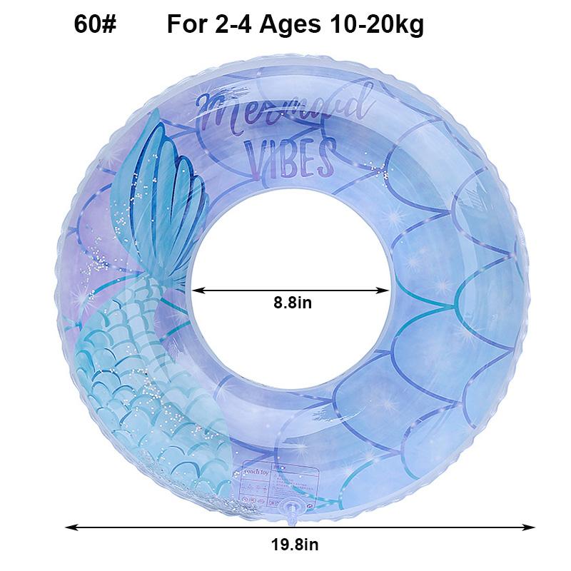 Rooxin Mermaid Swimming Ring Inflatable Pool Float For Adult Kids Swimming Circle Baby Swim Tube Water Play Swimming Pool Toys