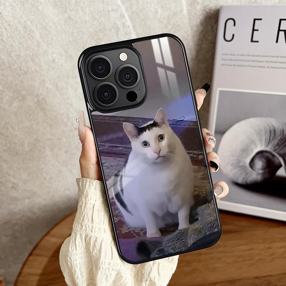 Pet Cat Funny Memes Phone Case For iPhone 16 15 14 13 12 11 Pro Xs Max Mini Plus Antislip Shockproof Hard Funda