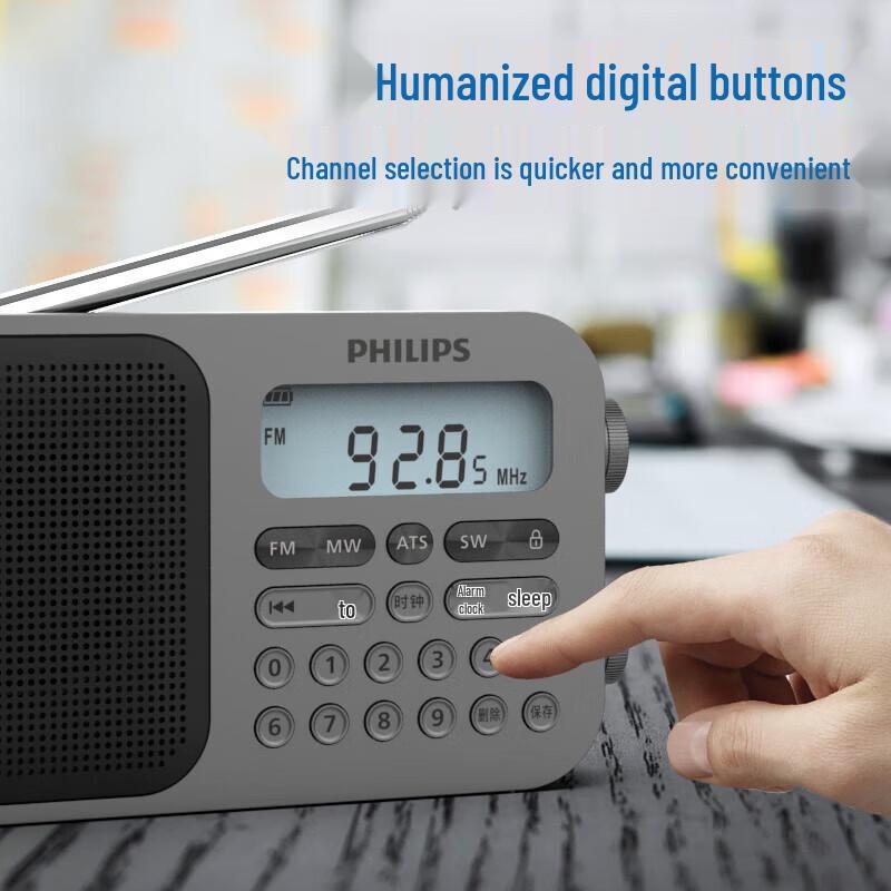 Philips TAR6108 Portable Full-Band Shortwave Radio CN plug (adapter included)