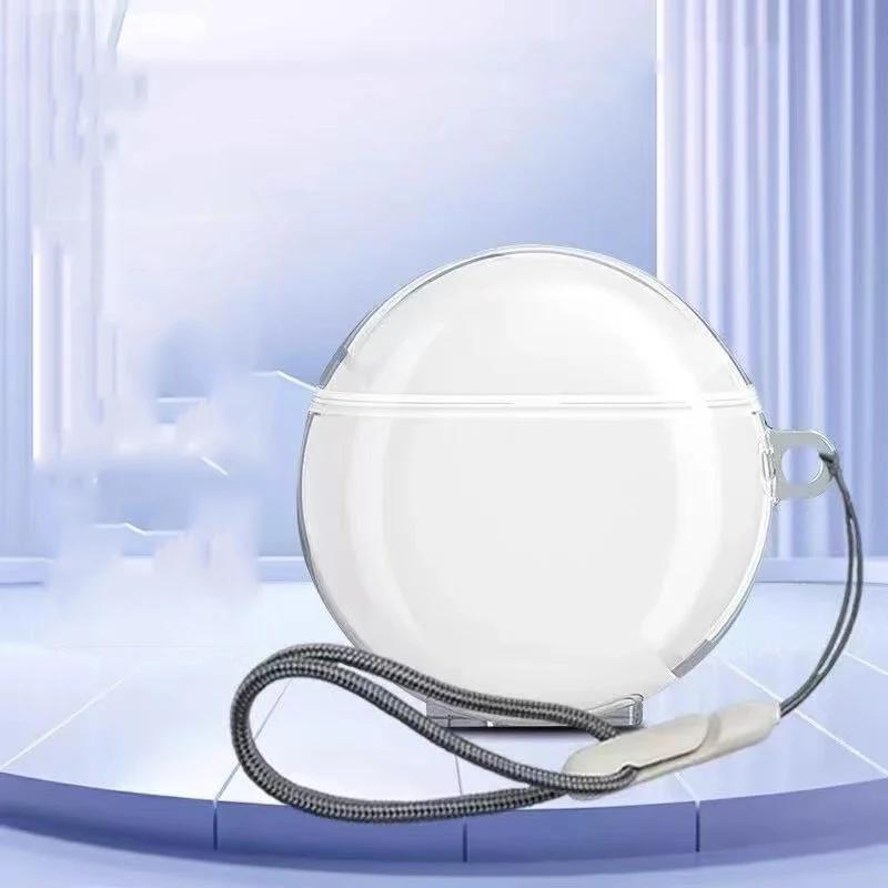 Pour Étui Huawei Freebuds 7i Étui Écouteurs Souple Transparent TPU Anti-choc Housse Transparente Sacs de Protection Dragonne