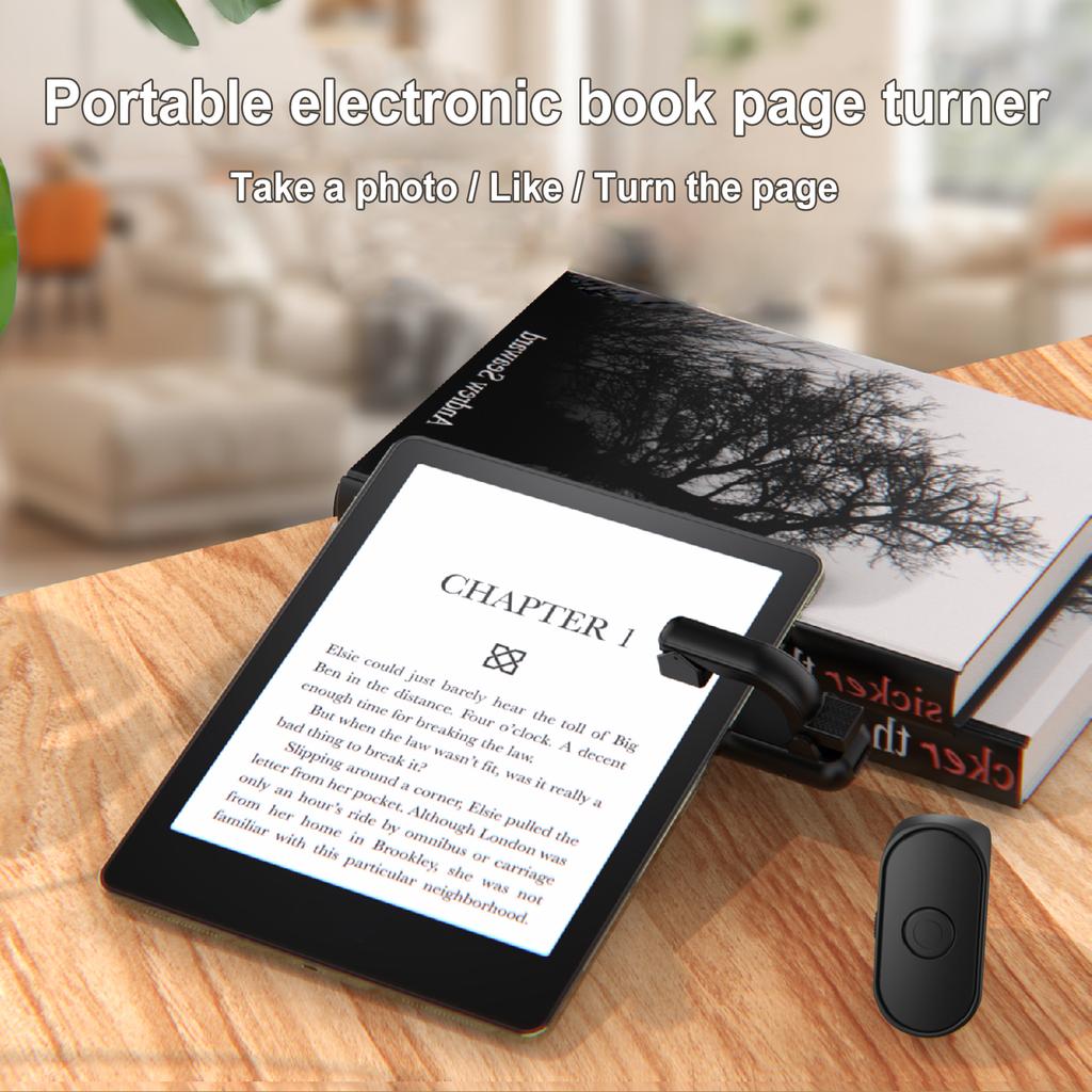 2-in-1 Page Turner Clicker Wireless E-book Page Turner Lightweight Record Triggers Remote for Kindle Paperwhite Accessories