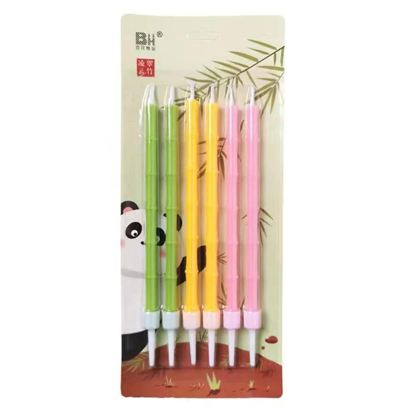 

6pcsGreen Birthday Candle Child Halloween Sparkles Funny Candle Funny Girl Cake Decoration Party Supplies Wedding Candles