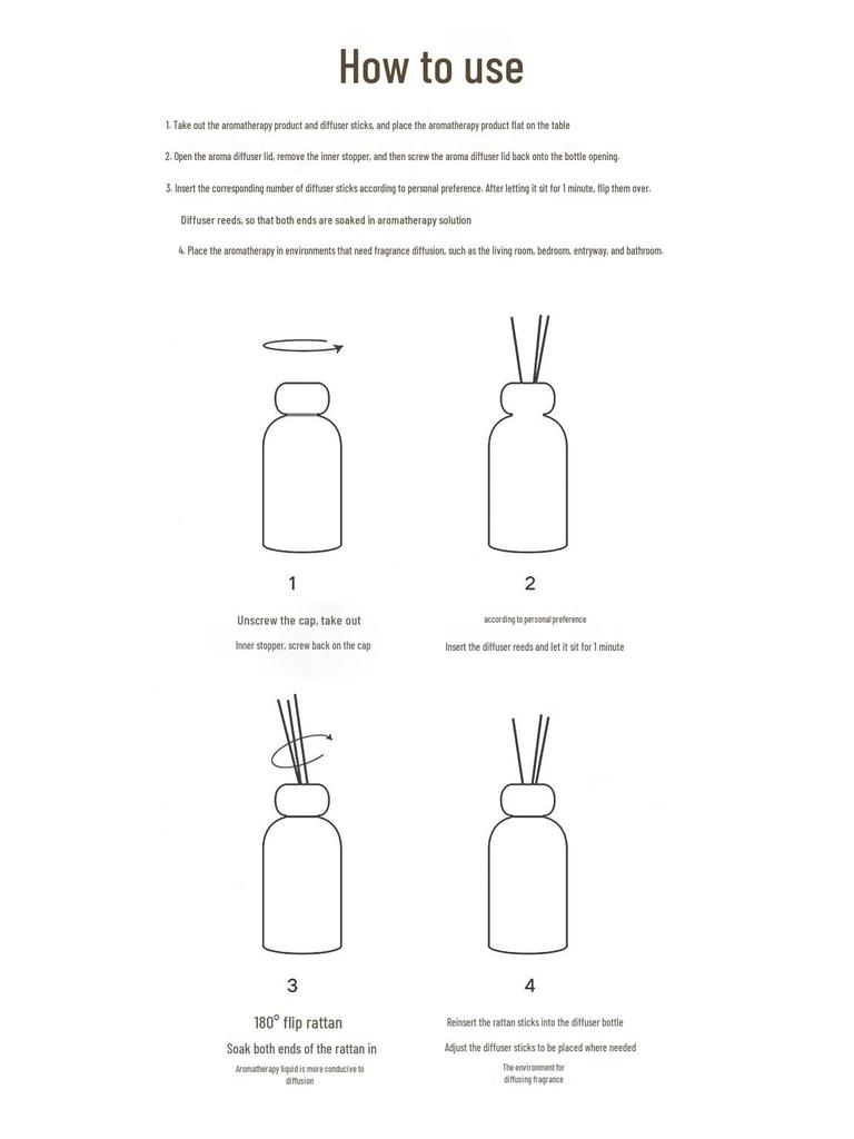 Flameless Aromatherapy Essential Oil Diffuser with Rattan Sticks - Long-lasting Light Fragrance for Home and Bedroom Decor Gift.