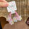 2PCS New Lovely Handmade Bead Colored Ball Girls Elastic Hair Bands Hair Accessories Children Hair Ties Baby Headwear