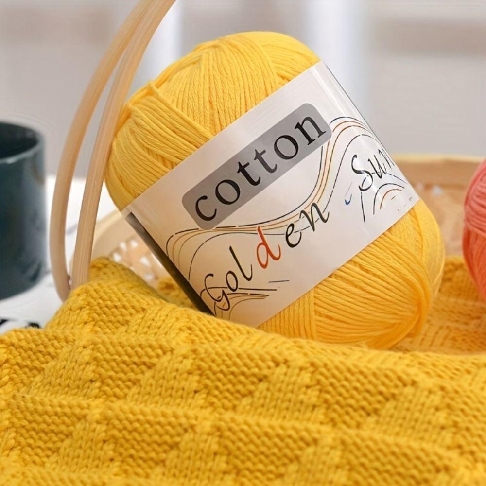 Pure Cotton Cotton Yarn Medium-Thin Crochet Yarn Hand Knitting Yarn  Making Blankets