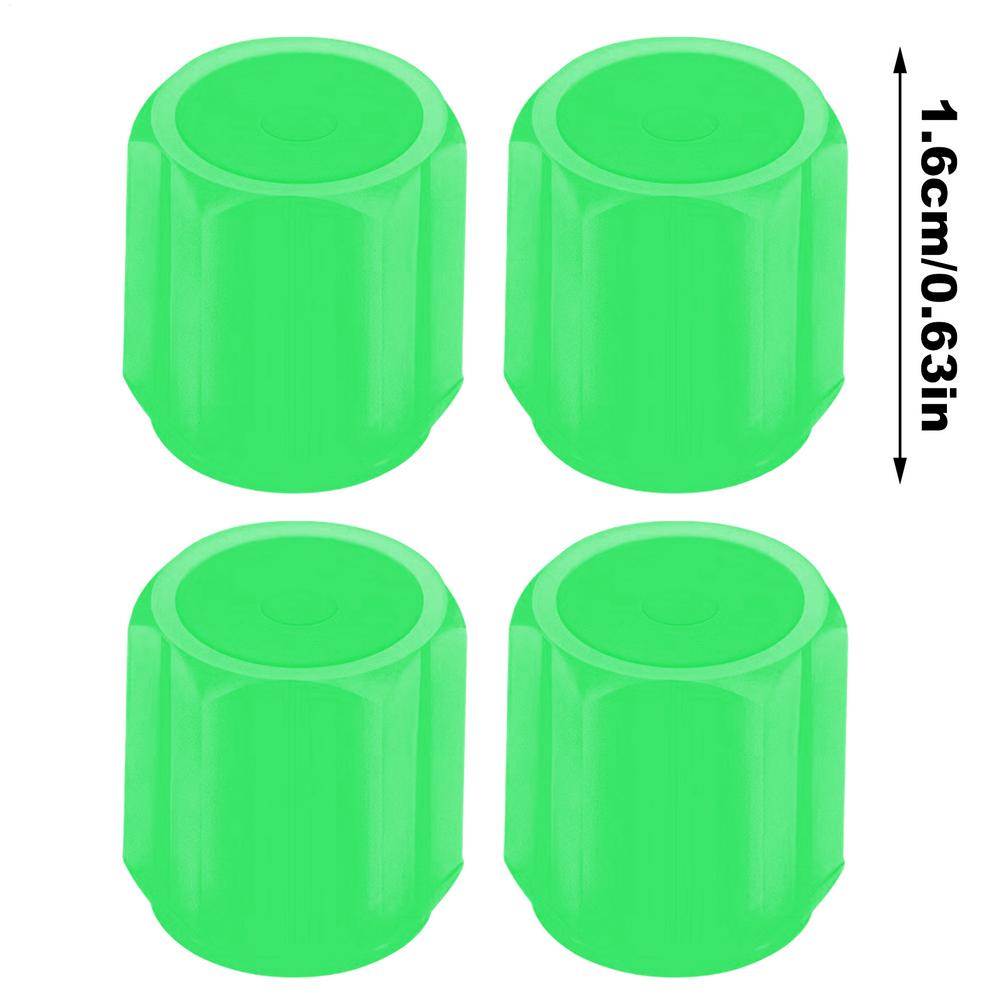 4pcs Cars Luminous Tire Valve Covers Glow In The Dark Tire Valve Caps Rubber Tire Valve Stem Caps Car Wheel Air Valve Cover