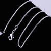 16-24 Inch Silver 1MM Box Chain Necklace - European & American Style, Korean Version C007