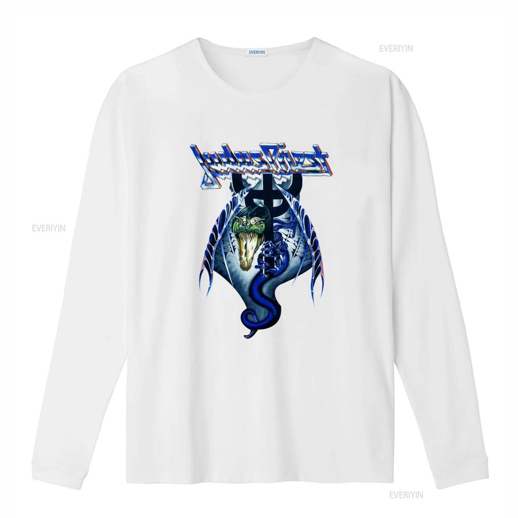 Vintage Styles Printerval Judas Priest Snake Design Painkiller Tour T Shirt vintage Washed Stretched Top For Everyday Wear