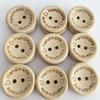 20pcs 2 Holes Natural Wooden Buttons for Clothes Decorative Button Diy Handmade 2 Eyelets Bottons Sewing Accessories3