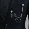 Limited Time Offer! Trendy European Suit Brooch Pin Chain Tassel Cluster, Perfect for Men's Suits, Classy Accessory