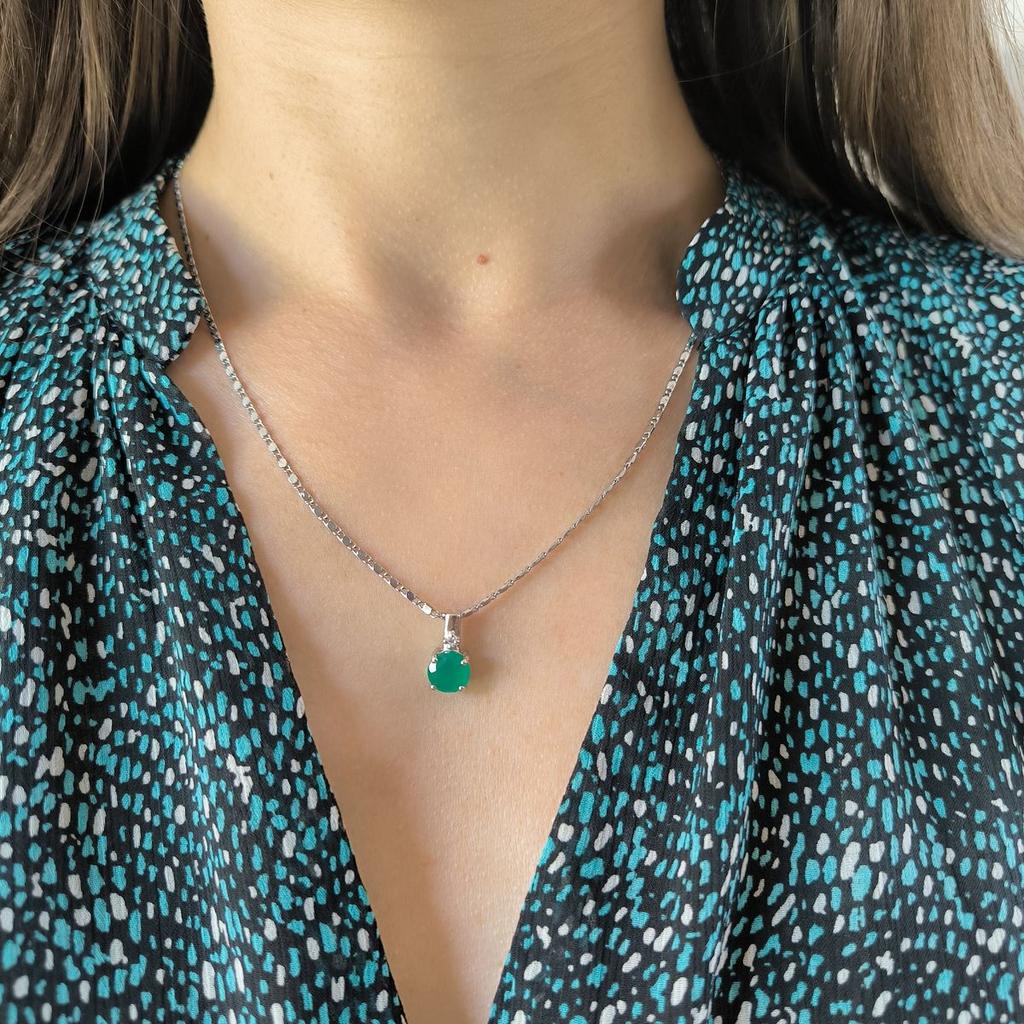 Серебряная подвеска с агатом 1.737ct (2189800)