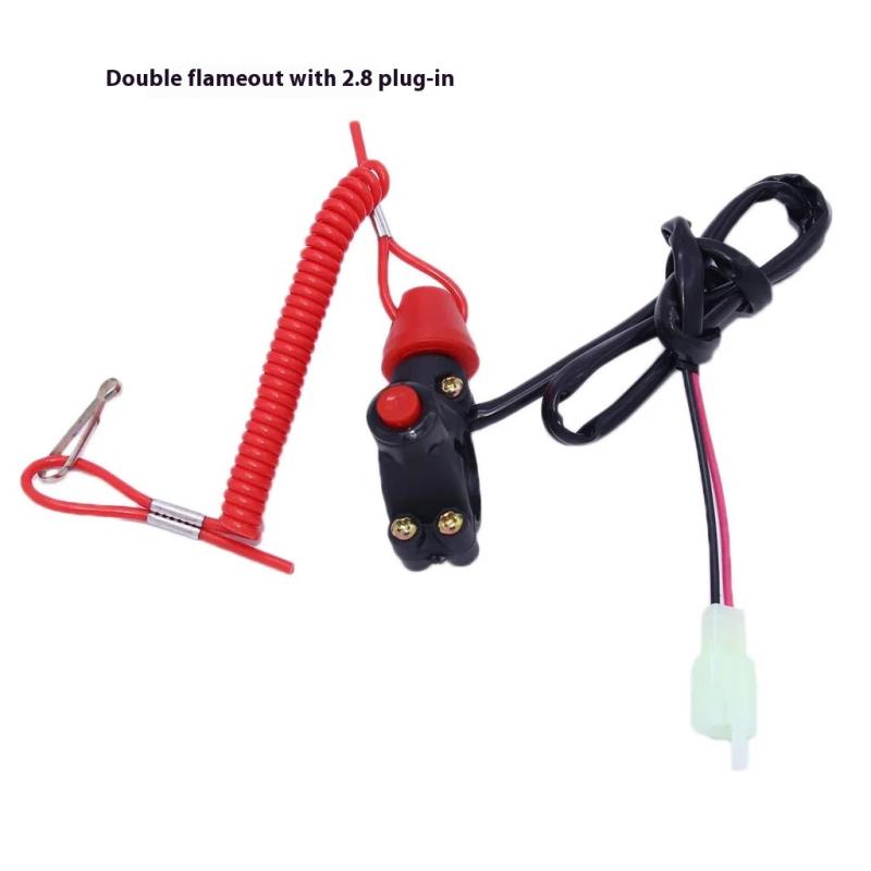 

Motorcycle Emergency Kill Stop Switch For Atv Mini Dirt Bike Atv Quad Moto With Safety Tether Lanyard as the picture