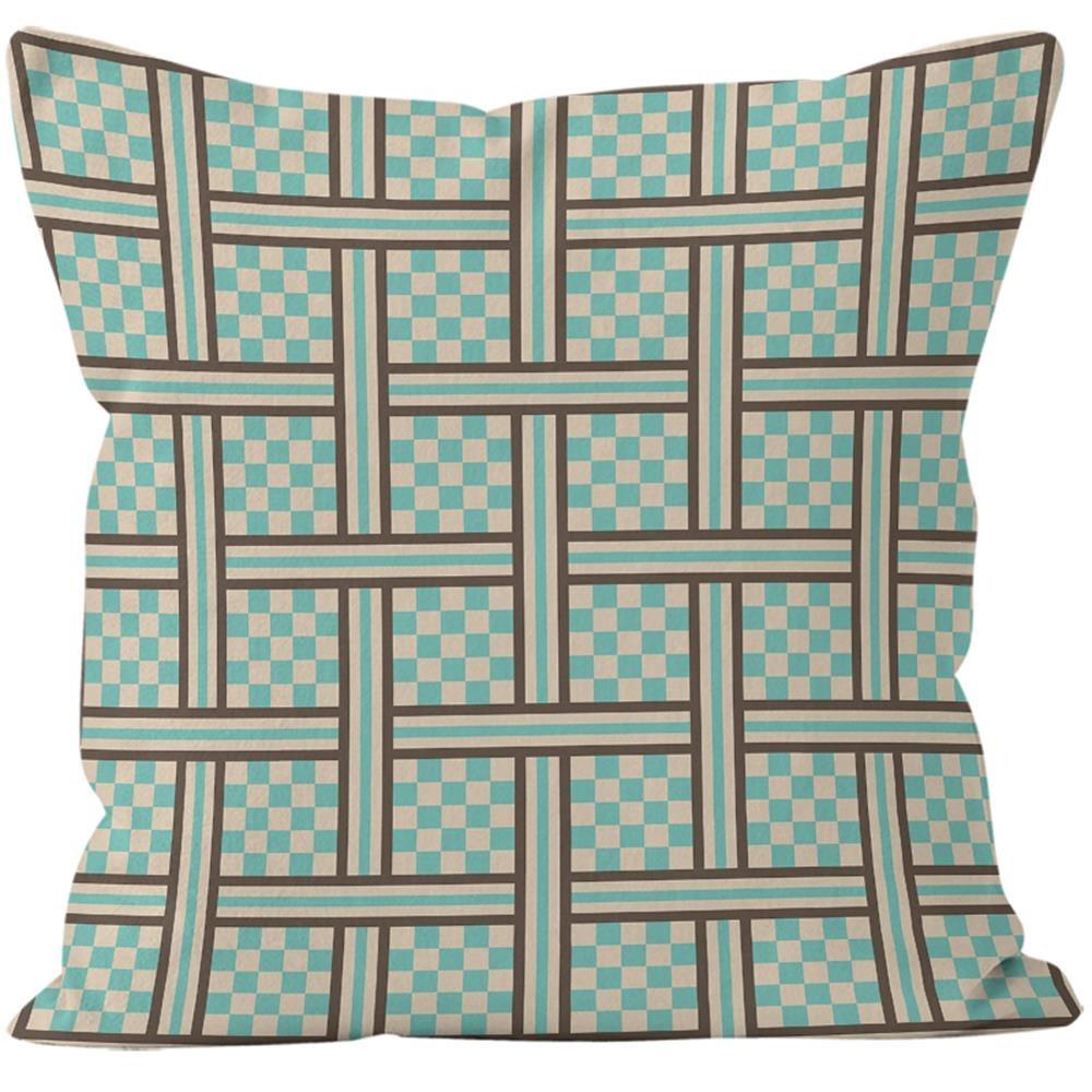 Simple Geometric Retro Pillowcase Dormitory Decoration Office Living Room Home Pillowcase
