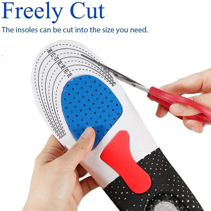1Pair Sneakers Insole Men Silicone Shock absorbing Non slip Shoe Pads Arch Support Orthopedic Shoes Insoles for Feet