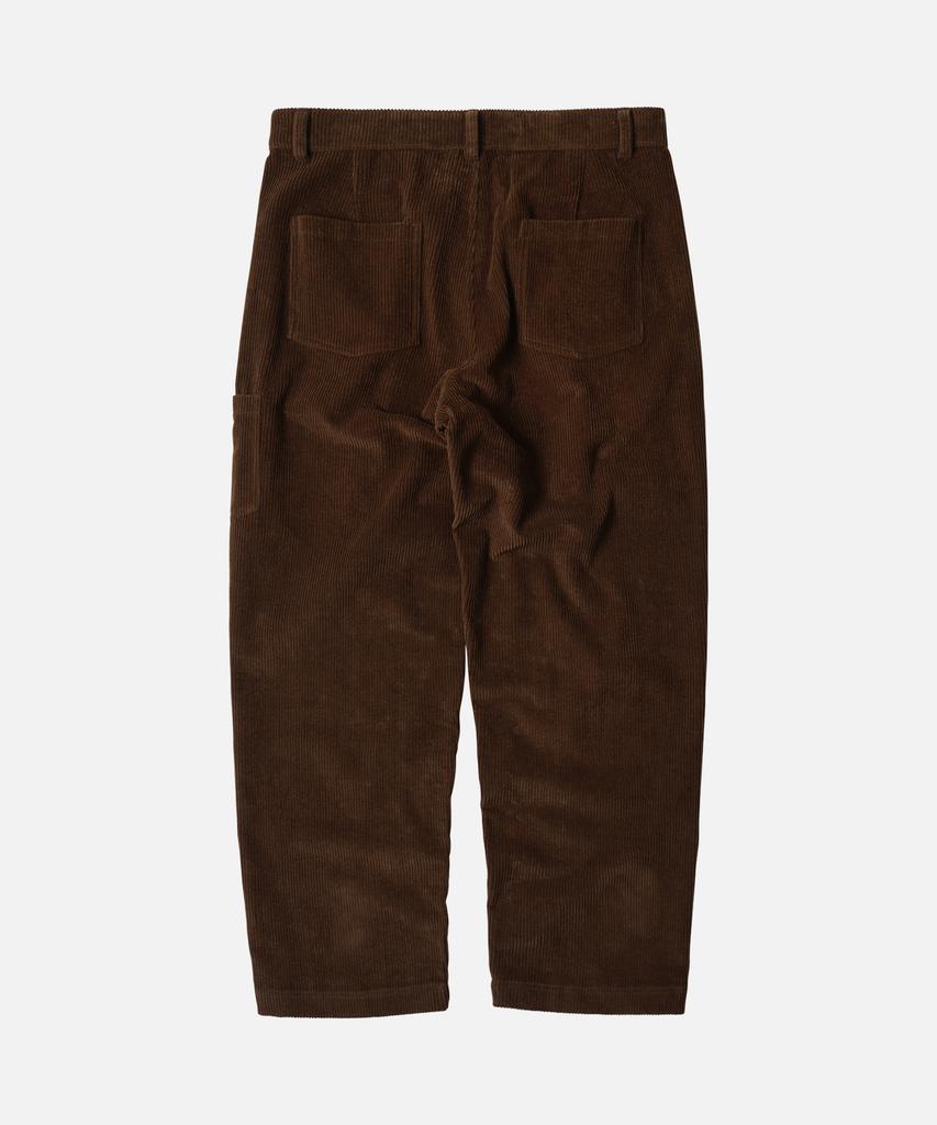 FRIZMWORKS Cord-Weite Hose mit einer Falte _ Braun