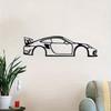 HELLOYOUNG Sports Car Silhouette Template Laser Cut Wall Art Automotive Decor Precision Steel Panel