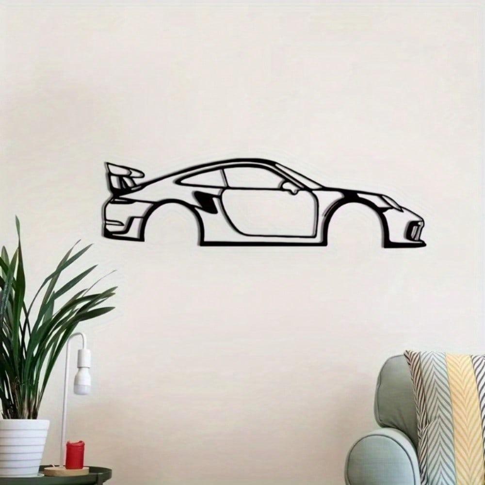 HELLOYOUNG Sports Car Silhouette Template Laser Cut Wall Art Automotive Decor Precision Steel Panel