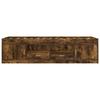 Bed Frame with Storage and Door Smoked Oak 80 x 200 cm