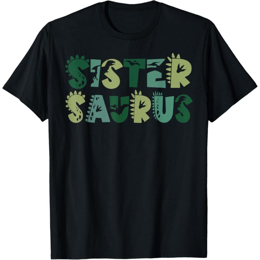

Sister Saurus Matching Family Birthday Dinosaur Three Rex T-Shirt XXXXXL чёрный