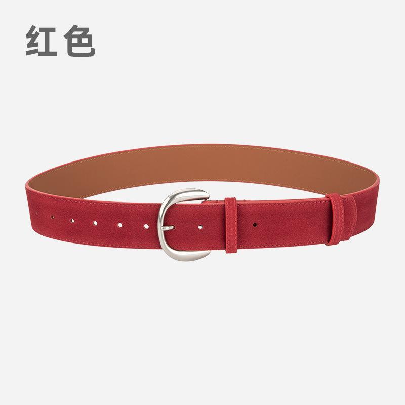 Literary And Retro Women'S Belt Matte High-End Leather With Skirt Jeans Decorative Belt Women