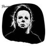 Horror Theme Auto Accessories Funny Expression Car Headrest Cover,Elastic Seat Protector, Universal Scary Novelty Gift for Lovers Ghost Face Interior